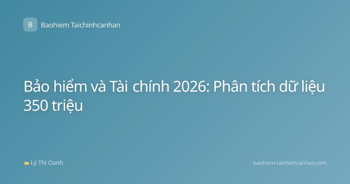 Bảo hiểm và Tài chính 2026: Phân tích dữ liệu 350 triệu